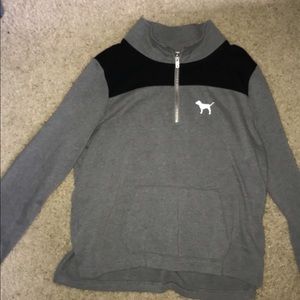 PINK crew neck, zip up